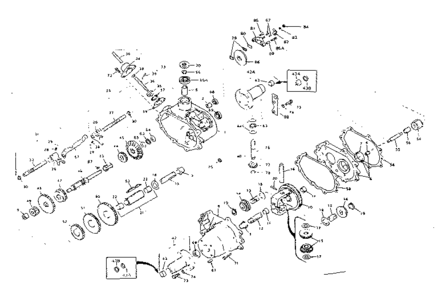 Transaxle Diagram and Parts List for 536963630  Craftsman Lawn Mower