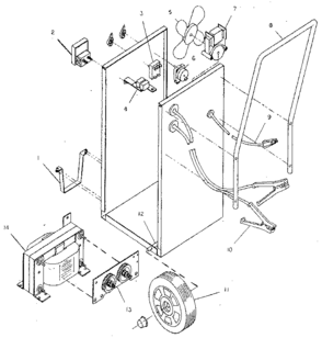 Part Location Diagram of 610401 Craftsman Core & breaker box assembly