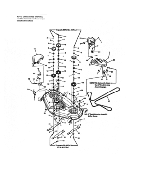 52" Mower Deck-spindle Diagram and Parts List for 107280070  Craftsman Engine