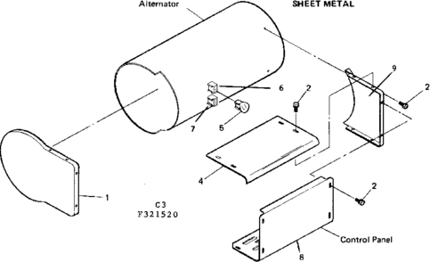 Sheet Metal Diagram and Parts List for 580321520  Craftsman Engine