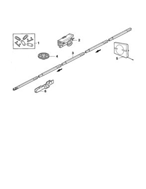 Rail Assembly Diagram and Parts List for 13953910D  Craftsman Garage Door Opener