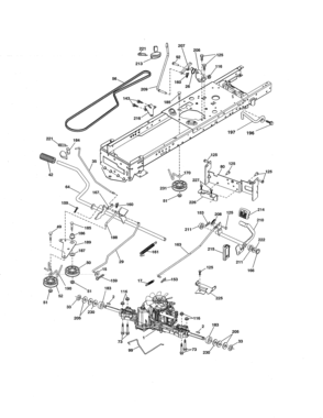 Ground Drive Diagram and Parts List for 917280085  Craftsman Lawn Tractor