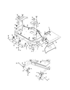 Deck/chute Deflector Diagram and Parts List for 247250030  Craftsman Engine