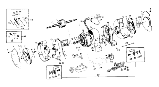 Unit Parts Diagram and Parts List for 39719580  Craftsman Grinder