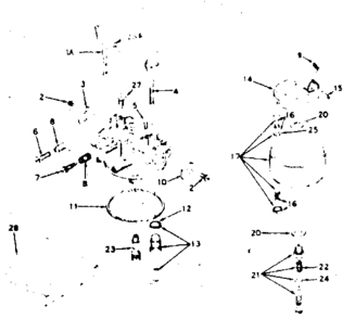 Carburetor Diagram and Parts List for 143608022  Craftsman Engine