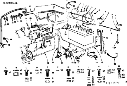 Electrical Diagram and Parts List for 917257112  Craftsman Lawn Tractor