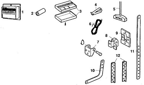 Installation Parts Diagram and Parts List for 13953626SR  Craftsman Garage Door Opener