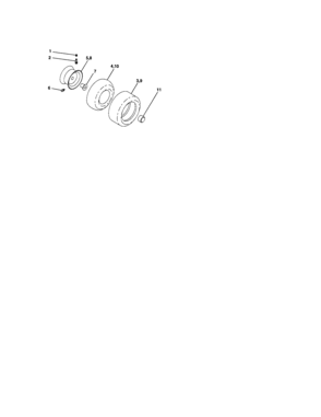 Wheels And Tires Diagram and Parts List for 917287031  Craftsman Lawn Tractor