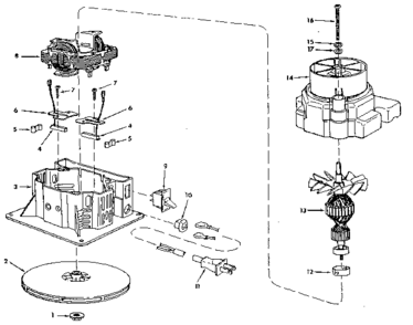 Motor - 73358 Diagram and Parts List for 73358  Craftsman Power Motor