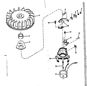 Magneto (wico Fw-2617) Diagram and Parts List for 143106020  Craftsman Engine