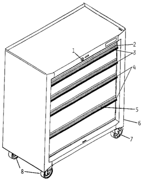 Unit Parts Diagram and Parts List for 65787  Craftsman Tool Stand & Cart