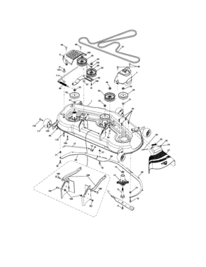 Mower Deck Diagram and Parts List for 917276881  Craftsman Lawn Tractor