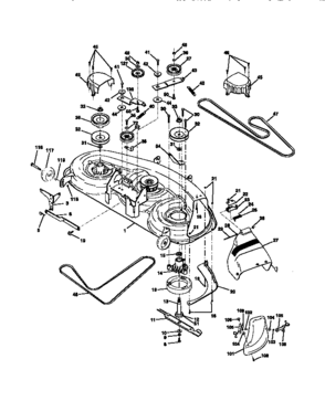 Mower Deck Diagram and Parts List for 917272011  Craftsman Lawn Tractor