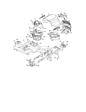 Chassis Assembly Diagram and Parts List for 917276630  Craftsman Lawn Tractor