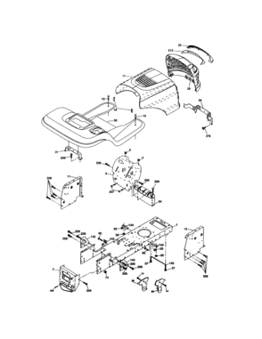 Chassis And Enclosures Diagram and Parts List for 917273399  Craftsman Lawn Tractor