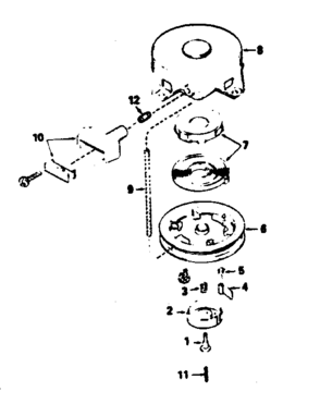 Rewind Starter No. 590420a Diagram and Parts List for 143786152  Craftsman Engine
