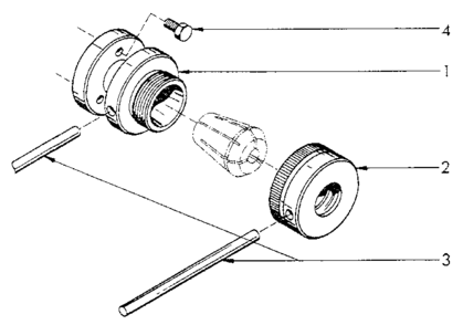 Collet Holder Diagram and Parts List for 549289000  Craftsman Lathe