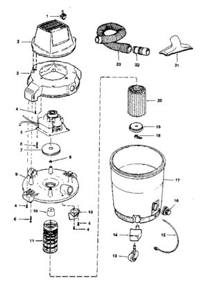 Unit Diagram and Parts List for 113179460  Craftsman Filters & Accessories