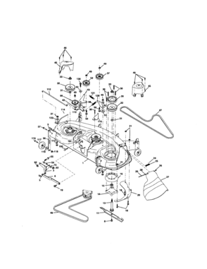 Mower Deck Diagram and Parts List for 917275901  Craftsman Lawn Tractor