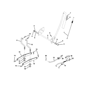 Lift Assembly Diagram and Parts List for 9172720601  Craftsman Lawn Tractor