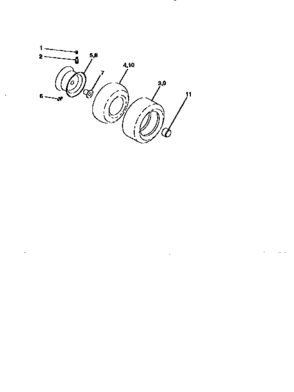 Wheels And Tires Diagram and Parts List for 917258082  Craftsman Lawn Tractor