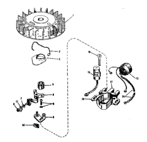 Model 143.122281 Uses Magneto No. 610665 Diagram and Parts List for 143122281  Craftsman Engine