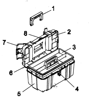 Part Location Diagram of T19269-RBK Craftsman Tool chest handle