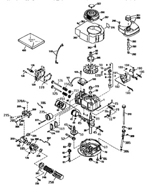 Replacement Parts Diagram and Parts List for 143944036  Craftsman Engine
