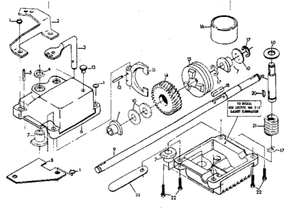 Gear Case Assembly 88387 Diagram and Parts List for 917372410  Craftsman Lawn Mower