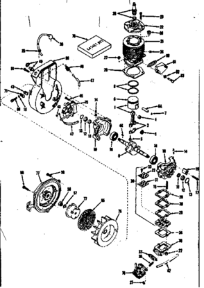 Rewind Starter Diagram and Parts List for 91761407  Craftsman Chainsaw