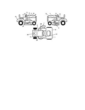 Decals Diagram and Parts List for 917273632  Craftsman Lawn Tractor