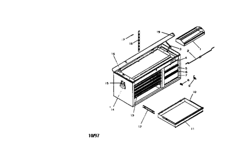 Part Location Diagram of M7642 Craftsman Cover stop