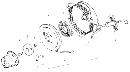 Recoil Starter Diagram and Parts List for 580328330  Craftsman Generator