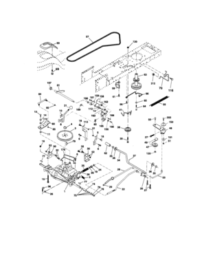 Ground Drive Diagram and Parts List for 917275751  Craftsman Lawn Tractor