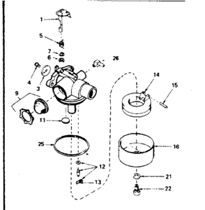Carburetor No. 632387 Diagram and Parts List for 143384012  Craftsman Engine