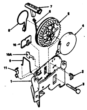 Rewind Starter Diagram and Parts List for 143354462  Craftsman Engine