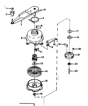 No-pull Starter No. 590378 Diagram and Parts List for 143161202  Craftsman Engine