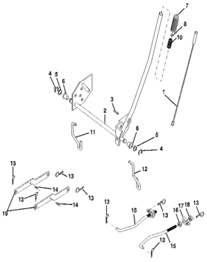 Lift Diagram and Parts List for 917257290  Craftsman Lawn Tractor