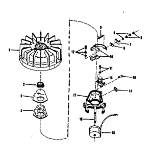 Magneto (wico Fw-2682) Diagram and Parts List for 143105041  Craftsman Engine