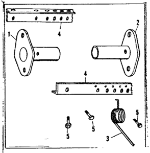 Flange Assembly Diagram and Parts List for 53679971  Craftsman Lawn Tractor