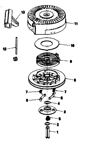 Rewind Starter Diagram and Parts List for 143784062  Craftsman Engine