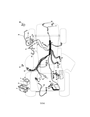 Electrical Diagram and Parts List for 917274821  Craftsman Lawn Tractor