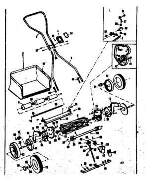 Replacement Parts Diagram and Parts List for 53681542  Craftsman Lawn Mower