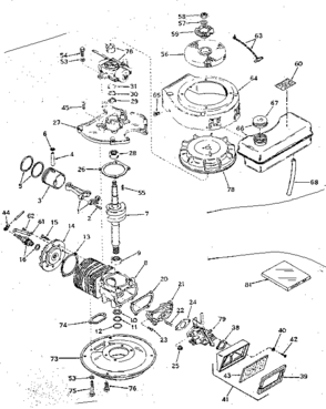 Part Location Diagram of 250188B Craftsman Cyl block as