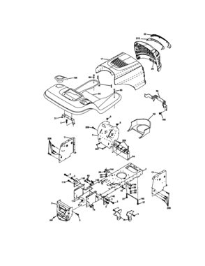 Chassis And Enclosures Diagram and Parts List for 917272073  Craftsman Lawn Tractor