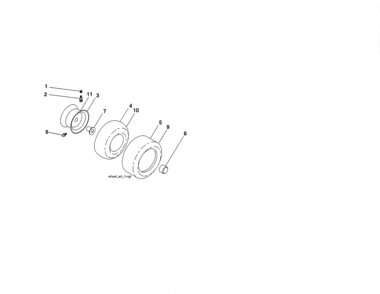 Wheels & Tires Diagram and Parts List for 917250821  Craftsman Lawn Tractor