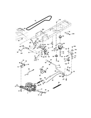 Ground Drive Diagram and Parts List for 917273623  Craftsman Lawn Tractor