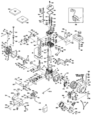 Replacement Parts Diagram and Parts List for 143941201  Craftsman Engine