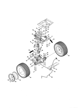 Transmission/tire Diagram and Parts List for 247203692  Craftsman Engine