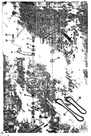 Pulley Assembly Diagram and Parts List for 84226026  Craftsman Snow Blower